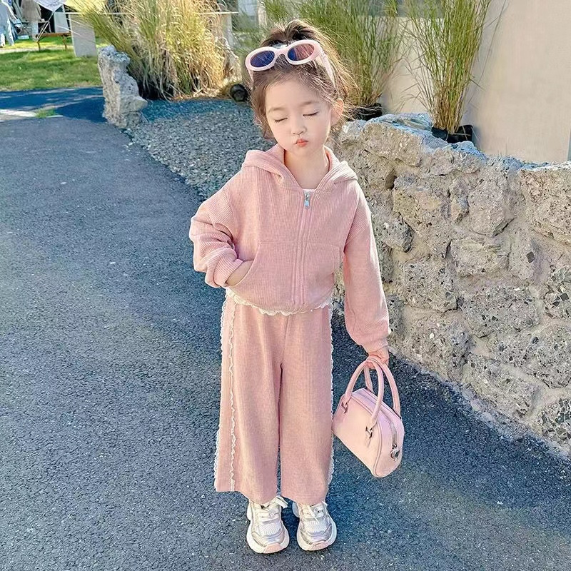 Running Gear Kids - ชุดเด็กผู้หญิงสำหรับฤดูใบไม้ผลิและฤดูใบไม้ร่วง ปี 2025 สไตล์ใหม่ แฟชั่น สปอร์ต