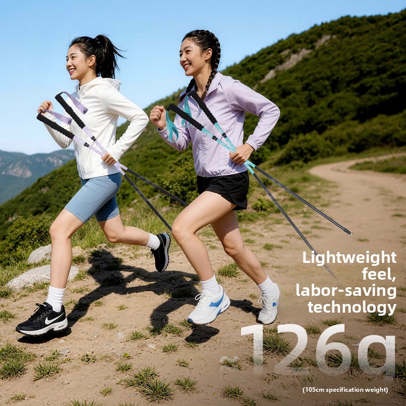 ไม้เท้าเดินป่าแบบไล่สี น้ำหนัก - Trekking Pole Carbon บทวิจารณ์และราคา