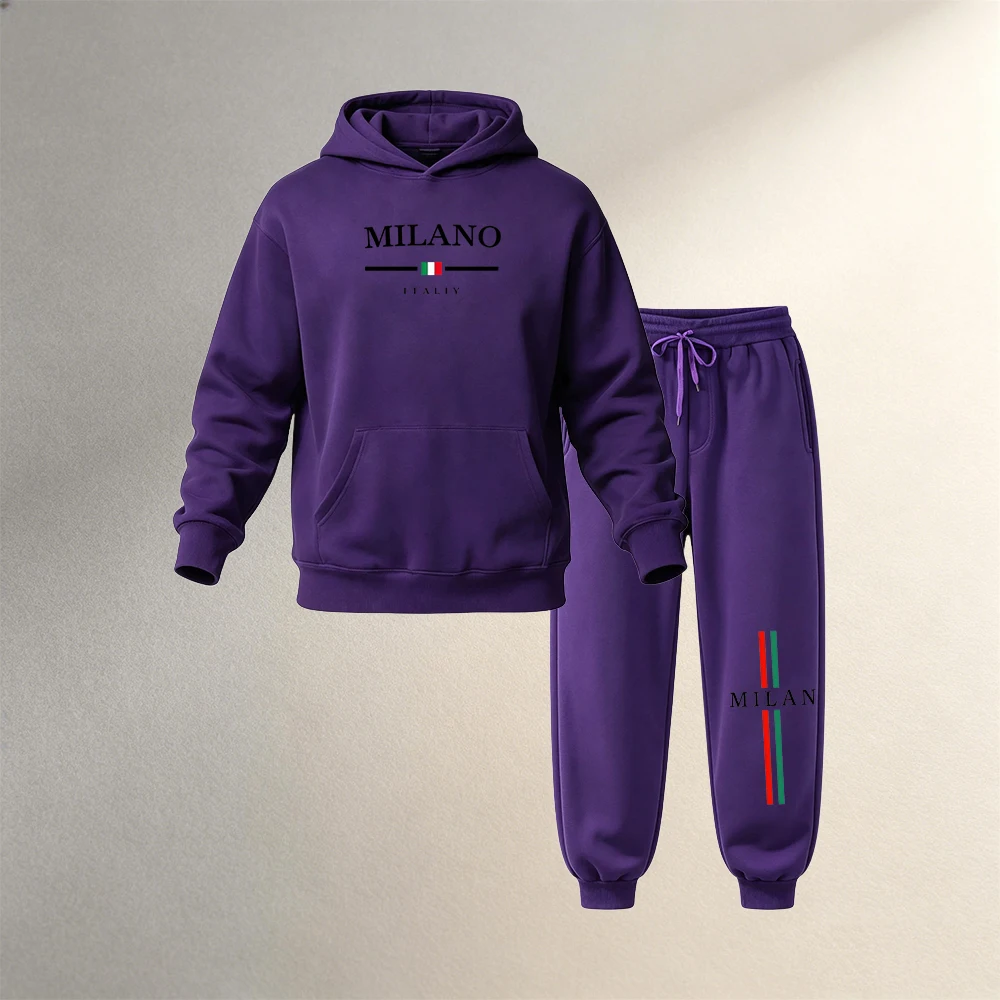 ชุดเสื้อฮู้ดสำหรับผู้ชาย 2 ชิ้ - Joggers Pants บทวิจารณ์และราคา